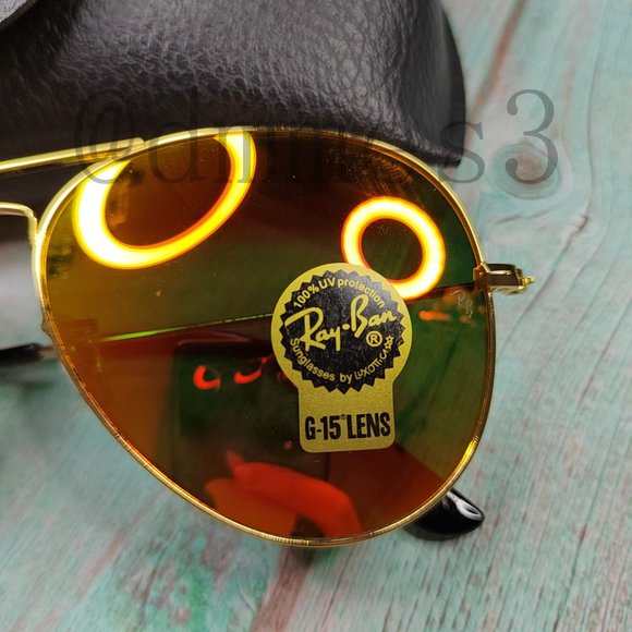 ?Ray-Ban Orange Sunglasses 3026 62mm